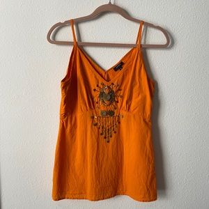 SOMA Beaded Medallion Festival Tank in Orange